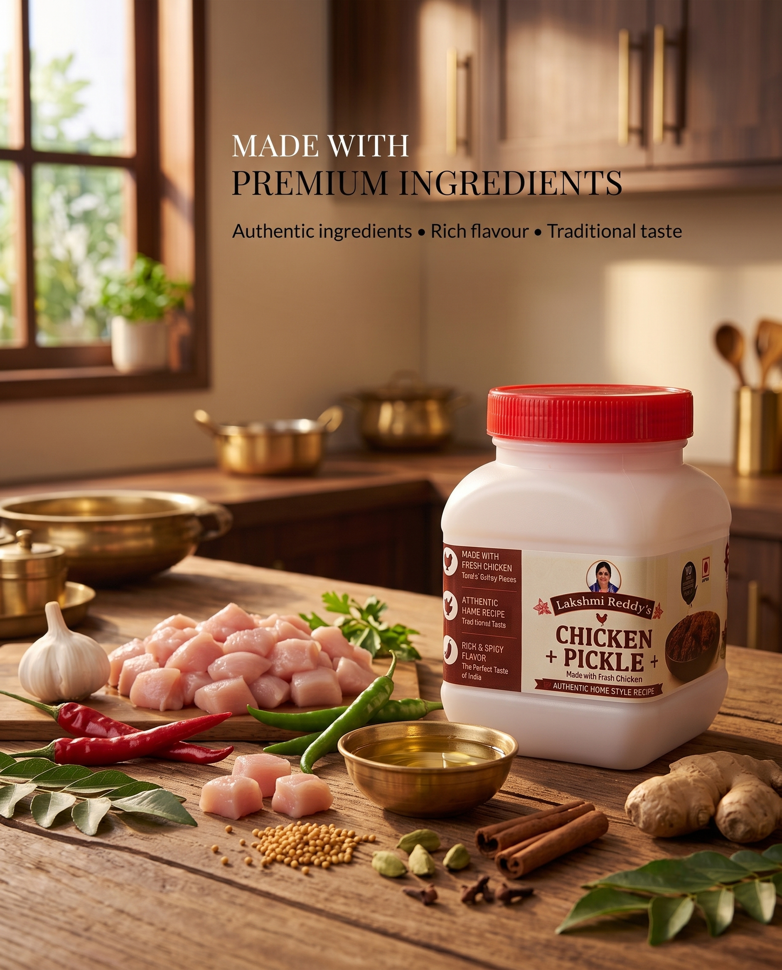 Lakshmi Reddy’s Chicken Pickle – 500g - Image 3