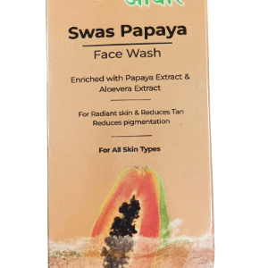 Swas Papaya Face Wash with Aloe Vera Extract, For All Skin Types, Reduces Tan and Pigmentation, 100ml