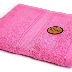 WashTimes 100% Cotton Towels for Bath | 500 GSM | Premium Embroidered Bath Towel | Blossom Pink | Decorative Border | 30×60×500g Free Hand Towel Included