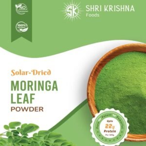 Shri Krishna Foods Solar-Dried Moringa Leaf Powder, 100% Natural, No Additives,100 Grams