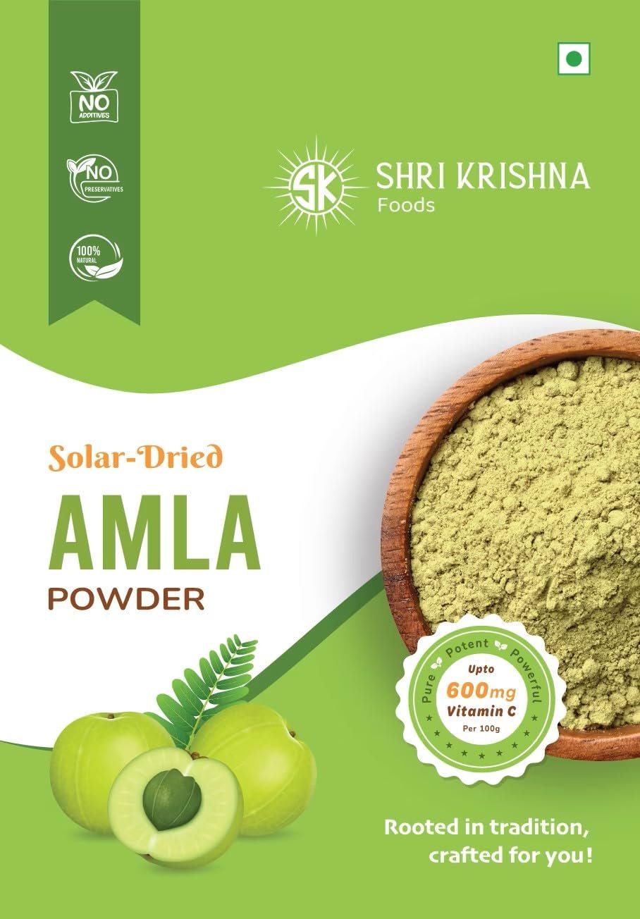 Shri Krishna Foods Solar-Dried Curry Leaf Powder, 100% Natural, No Additives, No Preservatives,100 Grams