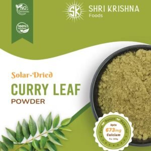 Shri Krishna Foods Solar-Dried Curry Leaf Powder, 100% Natural, No Additives, No Preservatives,100 Grams